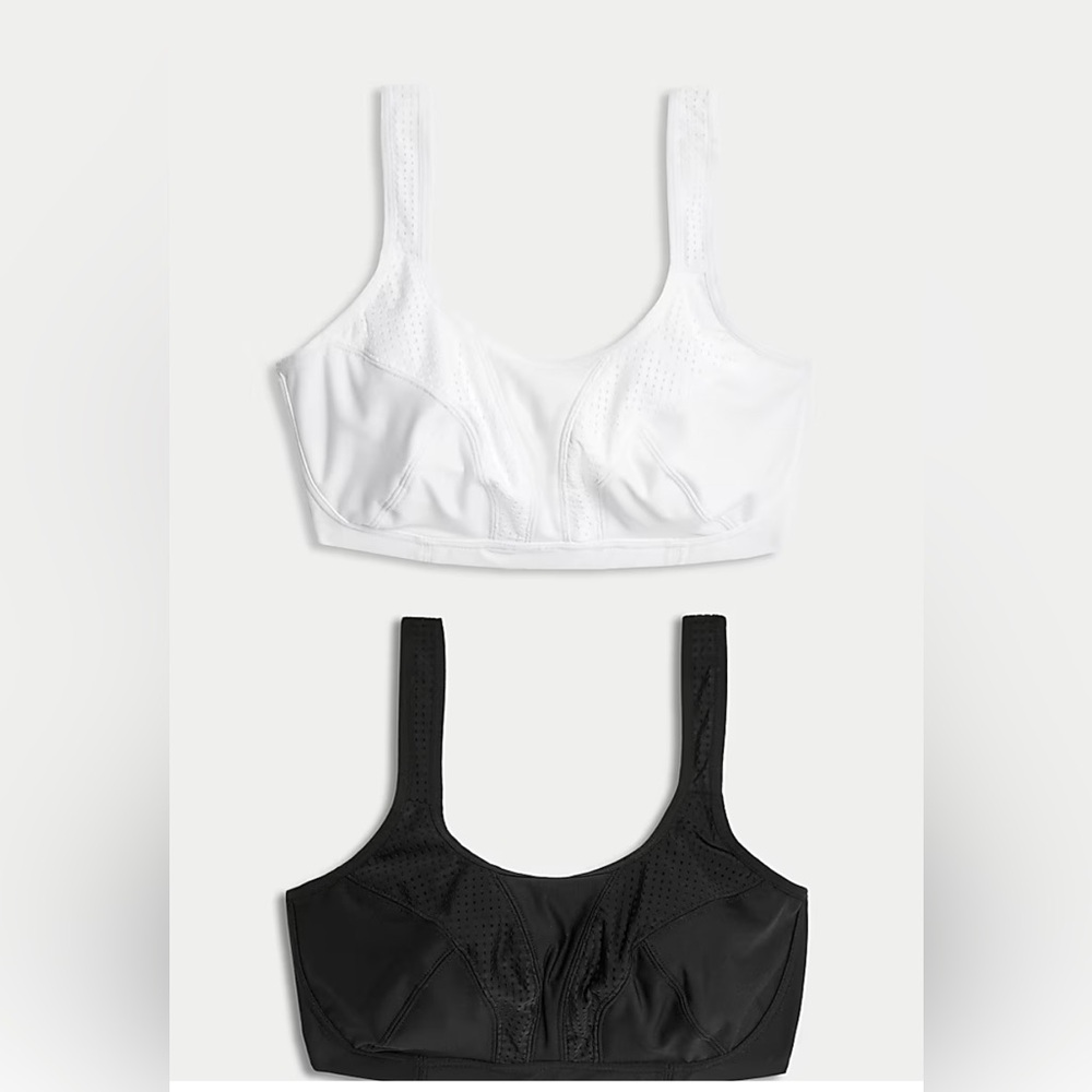 2/$25 non-wired sports bra black 38H Marks & Spencer